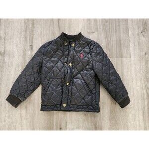 Polo Ralph Lauren Toddler Boys Quilted Bomber Jacket, Size 4/4T Navy